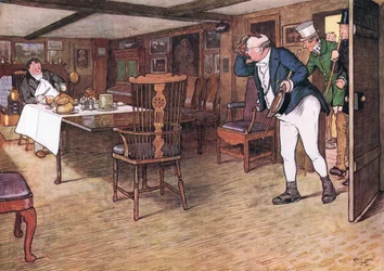 Am Tisch saß Mr. Tupman, der nicht wie ein Mann aussah, der diese Welt verlassen hatte