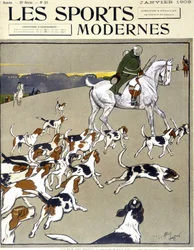 Jagd: das Rudel. Titelblatt Modern Sports, 01/1908