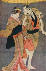Ichikawa Komazo III als Kameya Chubei und Nakamura Tomisaburo als Umegawa, 1794
