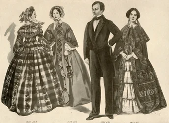Kleidung von 1850-1856, 1907, 1937