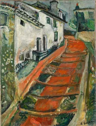 Die rote Treppe in Cagnes, ca. 1923