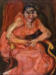 Frau in Pink, um 1924
