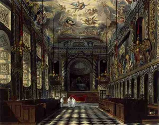 Die königliche Kapelle, Windsor Castle, aus 