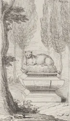 Katze auf einem Grab, 1714-52