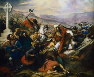 Schlacht von Poitiers, Frankreich, 732, 1837