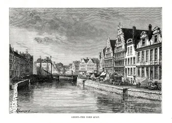 Der Kornkai, Gent, Flandern, Belgien, 1879
