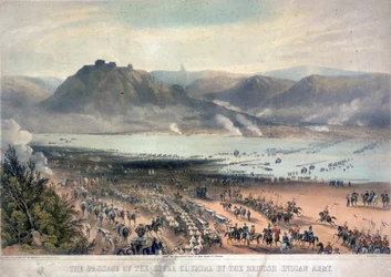 Der Übergang des Flusses Chambal durch die britisch-indische Armee