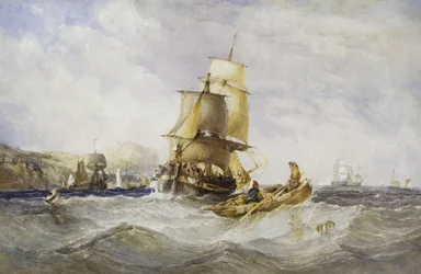 Schiffe vor Scarborough, 1848