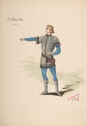 Kostümentwurf für Orlando, 1889
