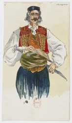 Holmès - La montagne noire - Kostümentwürfe von Charles Bianchini - 06. Choryphäen