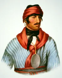 Selocta, ein Häuptling der Creek-Leute, nach einem Gemälde von 1825
