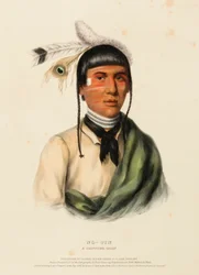 NO-TIN. Ein CHIPPEWA-HÄUPTLING, aus der Geschichte der Indianerstämme Nordamerikas
