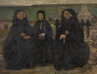Bretonische Frauen in Trauer