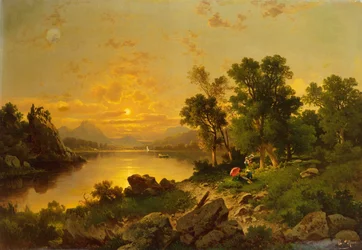 Eine weite Seenlandschaft