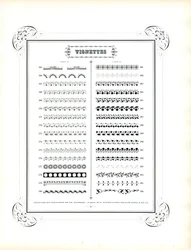 Sammlung von floralen und geometrischen Zierbändern