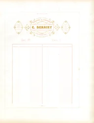 Goldener Briefkopf von Maison C. Derriey