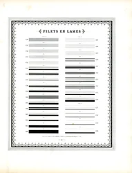 Typografische Linienelemente - Filets en Lames