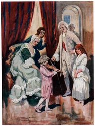 Mozart gewinnt das Herz des Adels ca. 1763 frühes 20. Jahrhundert