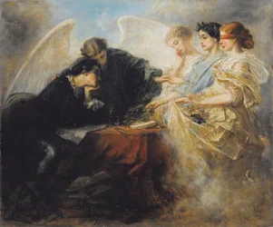Junger Mann an der Wegkreuzung, 1856