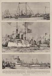 Begrüßung von Admiral Dewey, die große Marineparade vor New York