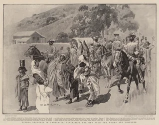 Hindoo-Flüchtlinge in Ladysmith, Trennung der Männer von den Frauen und Kindern