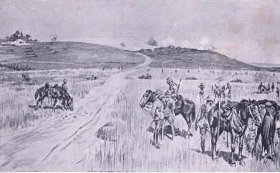 Die Befreiung von Vryheid, aus After Pretoria: Der Guerillakrieg veröffentlicht von Harmsworth Bros Limited, 1901
