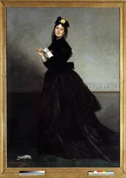 Die Dame im Handschuh Gemälde von Emile Auguste Carolus Duran (1837-1917) 1869 So. 2,28 x 1,64 m Paris, Musée d