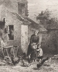 Ecke des Hofes, 1864