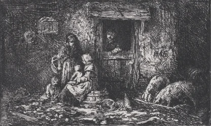 Tor zum Bauernhof, ca. 1850