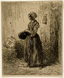 Stehende Bäuerin