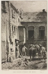 Ein Hof in Paris, 1865