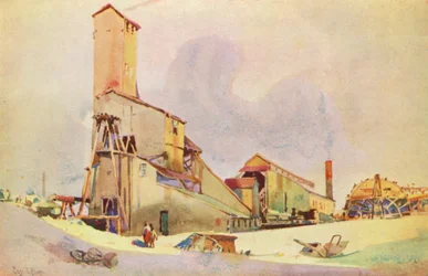 Ein alter Minenschacht auf dem Rand