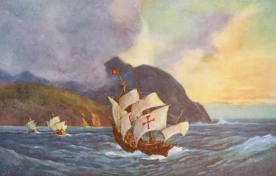 Vasco da Gama umsegelt das Kap der Guten Hoffnung