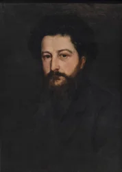 Porträt von William Morris in seinen Dreißigern von Charles Fairfax Murray