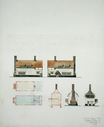 Vorgeschlagenes Haus für A.A. Voysey Esq. in Slindon bei Barnham Junction, Sussex