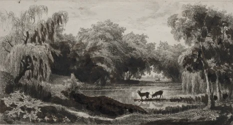 Der Teich mit Hirschen, 1845