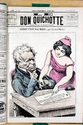 Cover von „Le Don Quixote“, Nummer 241, Satirisch in Farben