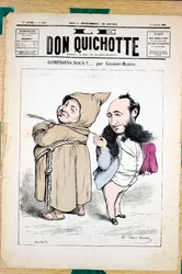 Titelblatt von „Le Don Quixote“, Nummer 330, Satirisch in Farben