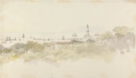 Genua - Eine Meereslandschaft mit Schiffen