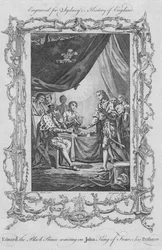 Edward, der Schwarze Prinz, bedient Johann, den König von Frankreich und seinen Gefangenen, 1773.