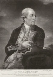 Porträt von George Farmer (1732-79) Kapitän der HMS 