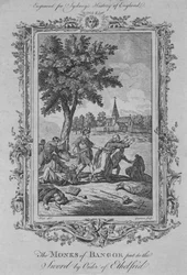 Die Mönche von Bangor werden auf Befehl von Ethelfrid niedergemetzelt, 1773