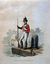 Ein Soldat der Royal Marines, aus 