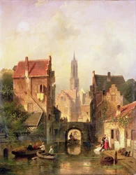 Eine niederländische Kanalszene, 1866