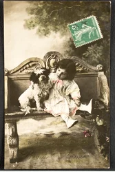 Alte Postkarte/Frohes Neues Jahr/Wunsch/Kind