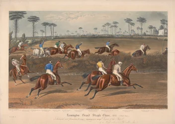 Einer von vier: Leamington Grand Steeple Chase ... 1837. Platte 2. Mr. Christian auf Scripton ...