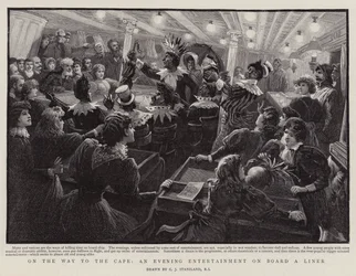 Auf dem Weg zum Kap, eine Abendunterhaltung an Bord eines Liners