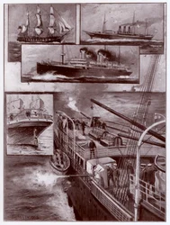 Bewaffnete Handelsschiffe (Lithografie)