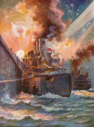 Die Vindictive in Zeebrugge, 1918-1919