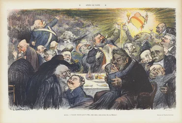 Nach der Abstimmung. Illustration für Le Rire